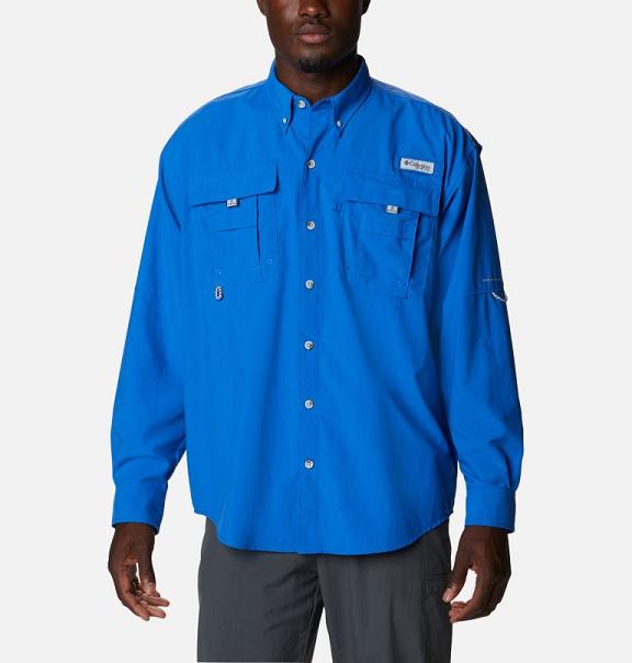 Columbia Bonehead Fishing Shirts Blue For Men's NZ16085 New Zealand